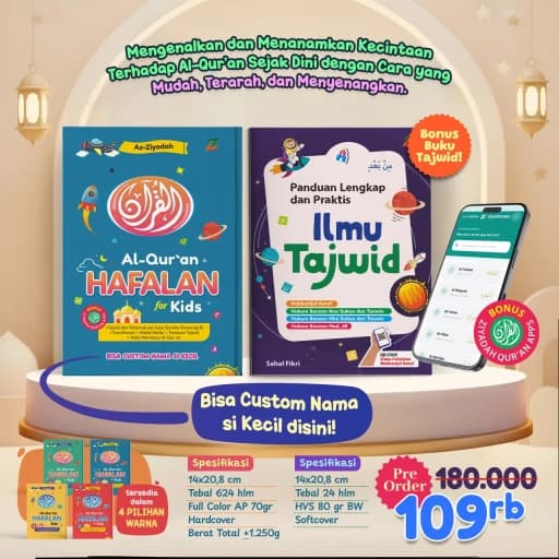 (PO CUSTOM NAMA) Al-Quran Hafalan for Kids - BLUE